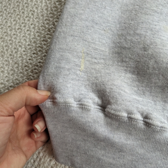 VTG Humboldt Soccer Graphic Russell Mens LARGE Gray Pullover Sweatshirt Crewneck - Picture 9 of 10